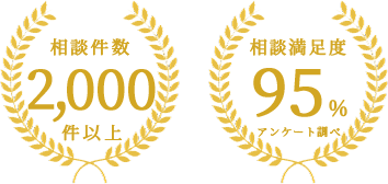 お葬式の相談件数2,000件以上、相談満足度95%の実績と安心